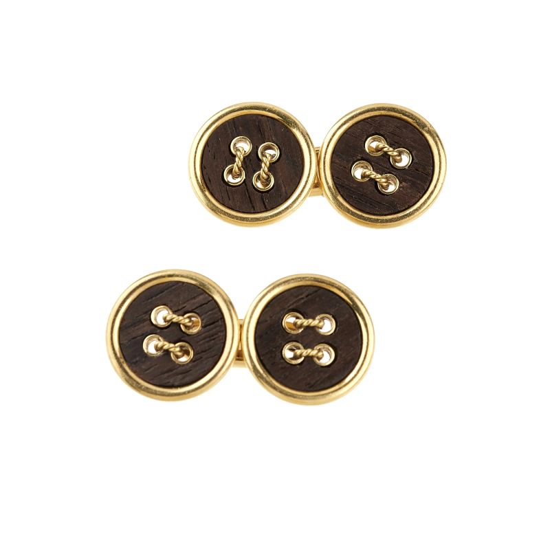 



BUTTON CUFFLINKS IN 18KT YELLOW GOLD AND WOOD  - Auction JEWELS - Pandolfini Casa d'Aste