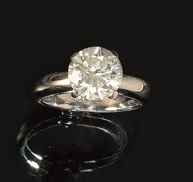Anello in oro bianco e diamante  - Auction Silver, jewels, watches and coins - Pandolfini Casa d'Aste