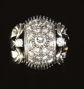 ANELLO IN ORO BIANCO E DIAMANTI  - Auction Fine Jewels and Watches - Pandolfini Casa d'Aste
