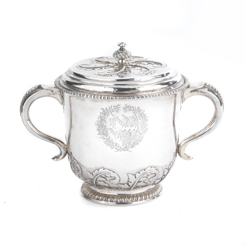 A SILVER PLATED METAL DOUBLE HANDLE CUP, ENGLAND, END OF 19TH CENTURY  - Auction TIME AUCTION| SILVER - Pandolfini Casa d'Aste