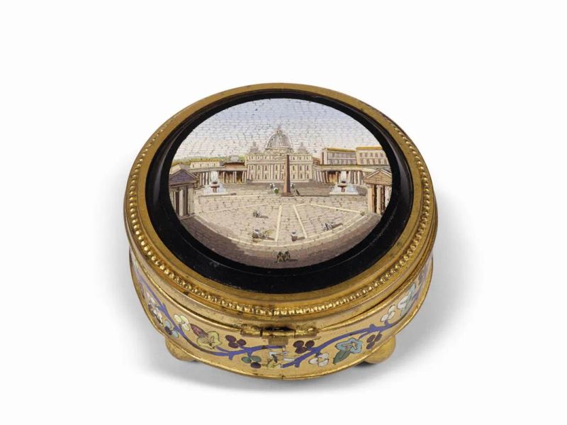 SCATOLA PORTAGIOIE, ROMA, FINE SECOLO XIX  - Auction Objects of virtue and collectible works of art - Pandolfini Casa d'Aste