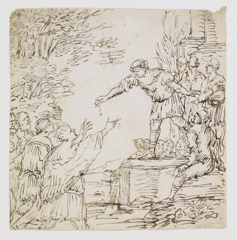      Scuola napoletana, sec. XVII   - Auction TIMED AUCTION | 16TH TO 19TH CENTURY DRAWINGS AND PRINTS - Pandolfini Casa d'Aste