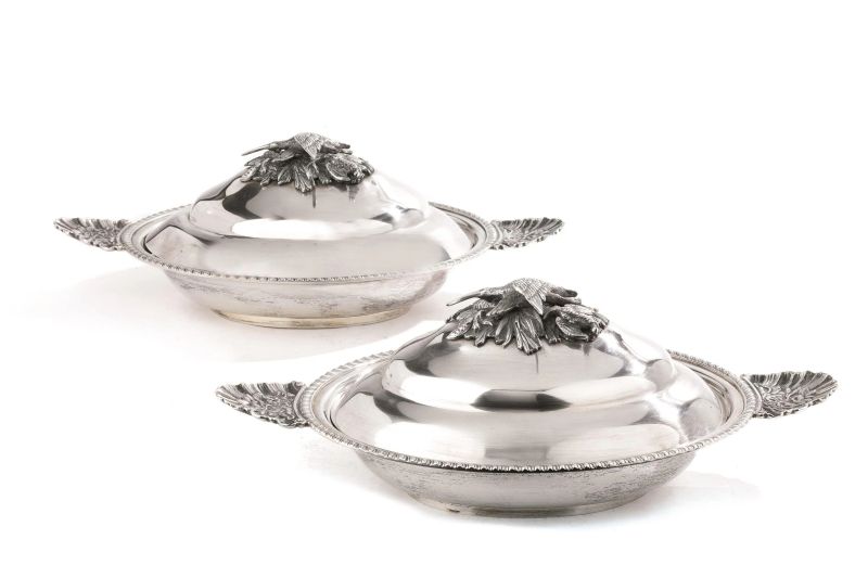      COPPIA DI PORTA VIVANDE, SECOLO XX   - Auction ONLINE AUCTION | ITALIAN AND EUROPEAN SILVER - Pandolfini Casa d'Aste