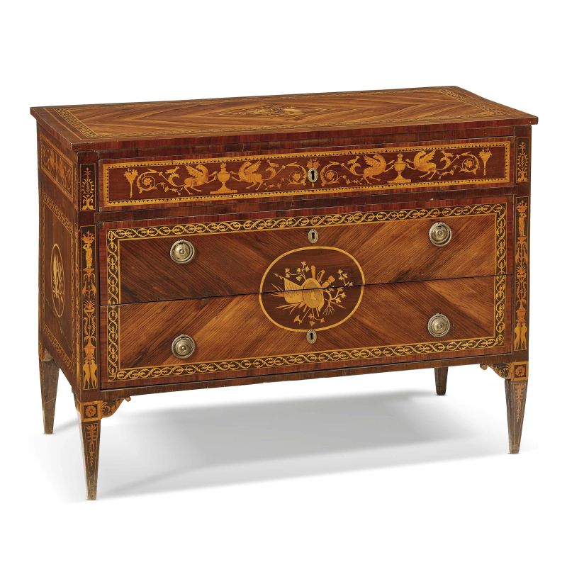 A NORTHERN ITALIAN COMMODE, LATE 18TH CENTURY  - Auction FURNITURE AND WORKS OF ART FROM PRIVATE COLLECTIONS - Pandolfini Casa d'Aste