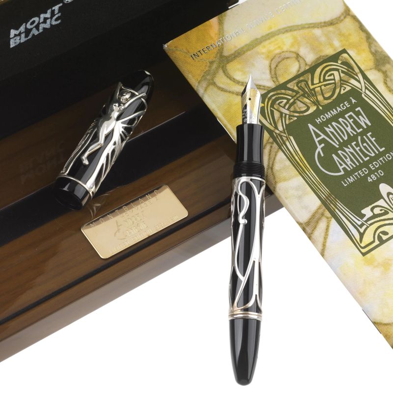 Montblanc : MONTBLANC HOMMAGE A ANDREW CARNEGIE PATRON OF ART LIMITED EDITION FOUNTAIN PEN N. 2695/4810, 2002  - Auction ONLINE AUCTION | COLLECTIBLE PENS - Pandolfini Casa d'Aste