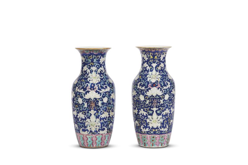 A PAIR OF VASES, CHINA, LATE QING DYNASTY, 19TH-20TH CENTURIES  - Auction ASIAN ART / &#19996;&#26041;&#33402;&#26415;   - Pandolfini Casa d'Aste