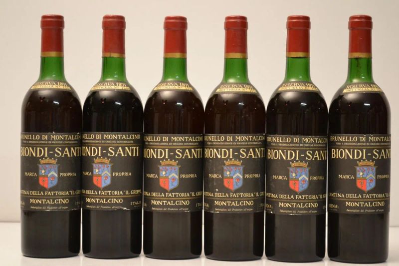 Brunello di Montalcino Riserva Biondi Santi 1971  - Asta VINI PREGIATI DA IMPORTANTI CANTINE ITALIANE - Pandolfini Casa d'Aste