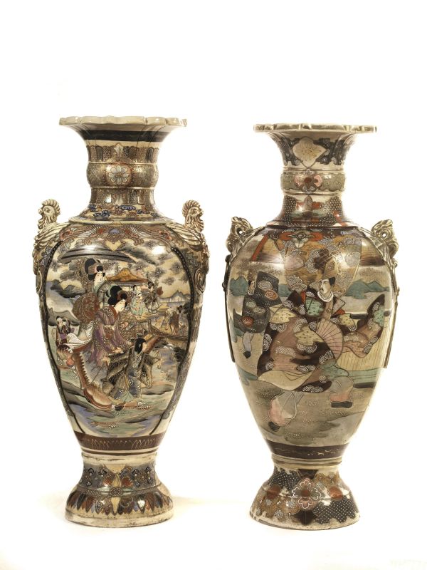      COPPIA DI VASI, GIAPPONE, FINE SEC. XIX   - Auction ONLINE AUCTION | Asian Art - Pandolfini Casa d'Aste