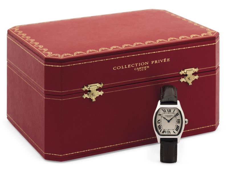 OROLOGIO CARTIER TORTUE “COLLECTION PRIVEE” IN PLATINO  - Auction FINE WATCHES - Pandolfini Casa d'Aste