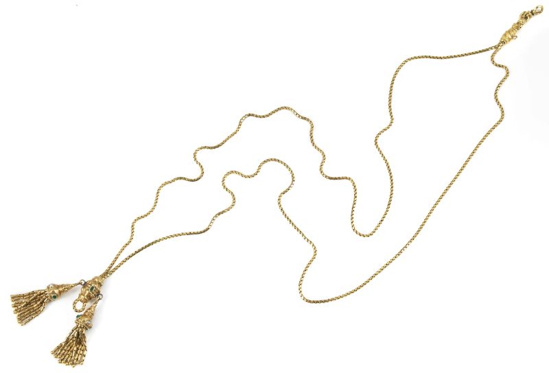 LUNGA COLLANA IN ORO GIALLO 18KT  - Asta Gioielli, orologi da polso e da tasca, penne e argenti - Pandolfini Casa d'Aste