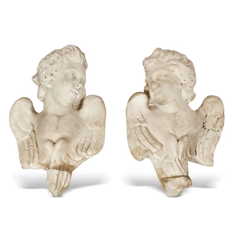 



Northern Italy, 18th century, a pair of cherub heads, marble   - Auction SCULPTURES AND WORKS OF ART FROM MIDDLE AGE TO 19TH CENTURY - Pandolfini Casa d'Aste