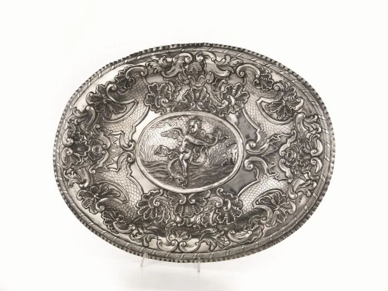 GRANDE PIATTO DA PARATA, SARAGOZZA, FINE SECOLO XVIII  - Auction European Silver and Coins - Pandolfini Casa d'Aste