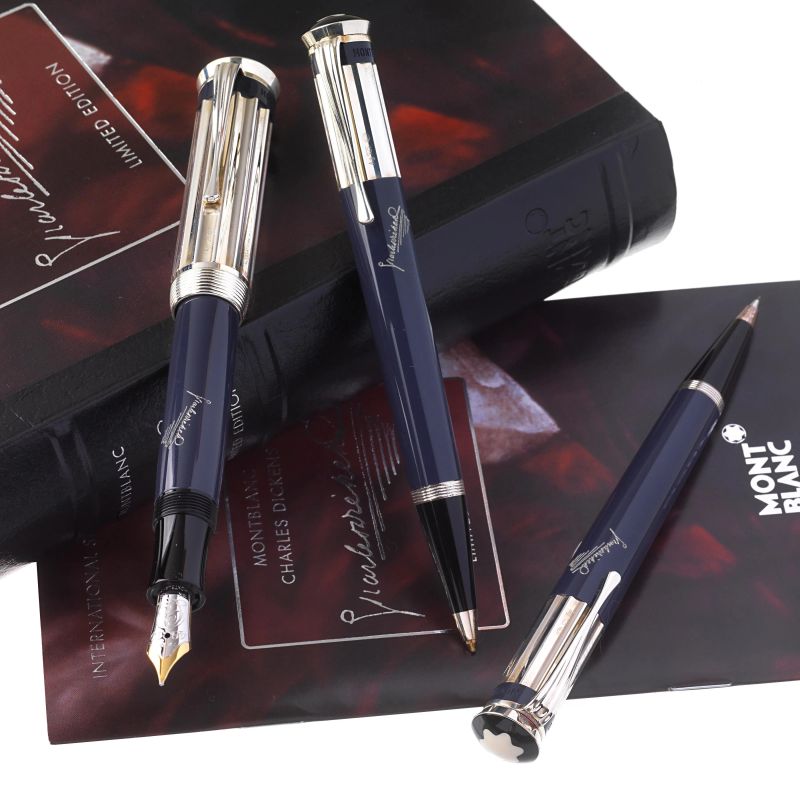 Montblanc : MONTBLANC &quot;CHARLES DICKENS&quot; WRITERS SERIES LIMITED EDITION N. 00652/18000 FOUNTAIN PEN, BALLPOINT N. 00652/16000, PENCIL N. 0652/4000, 2001  - Auction WATCHES AND PENS - Pandolfini Casa d'Aste