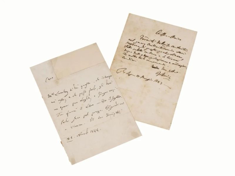 ROSSINI, Gioacchino (1792-1868). Lettera autografa firmata, una  - Auction Prints and Drawings from XVI to XX century - Books and Autographs - Pandolfini Casa d'Aste