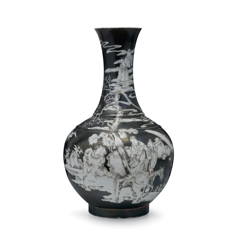 



A GRISAILLE-DECORATED VASE WITH LANDSCAPE AND FIGURES, CHINA, LATE QING DYNASTY, 19TH CENTURY  - Asta Arte Orientale | 东方艺术 - Pandolfini Casa d'Aste