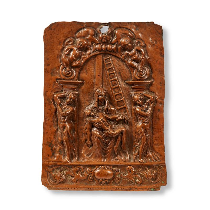 



Veneto, 16th century, Deposition, copper  - Auction PLAQUETTES, MEDALS, AND SMALL BRONZE SCULPTURES FROM THE COLLECTION OF MARIO SCAGLIA AND OTHER PROVENANCES - Pandolfini Casa d'Aste