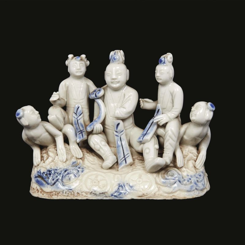A BISCUIT PORCELAIN, CINA, QING DYNASTY, 19TH CENTURY  - Auction TIMED AUCTION | Asian Art -&#19996;&#26041;&#33402;&#26415; - Pandolfini Casa d'Aste