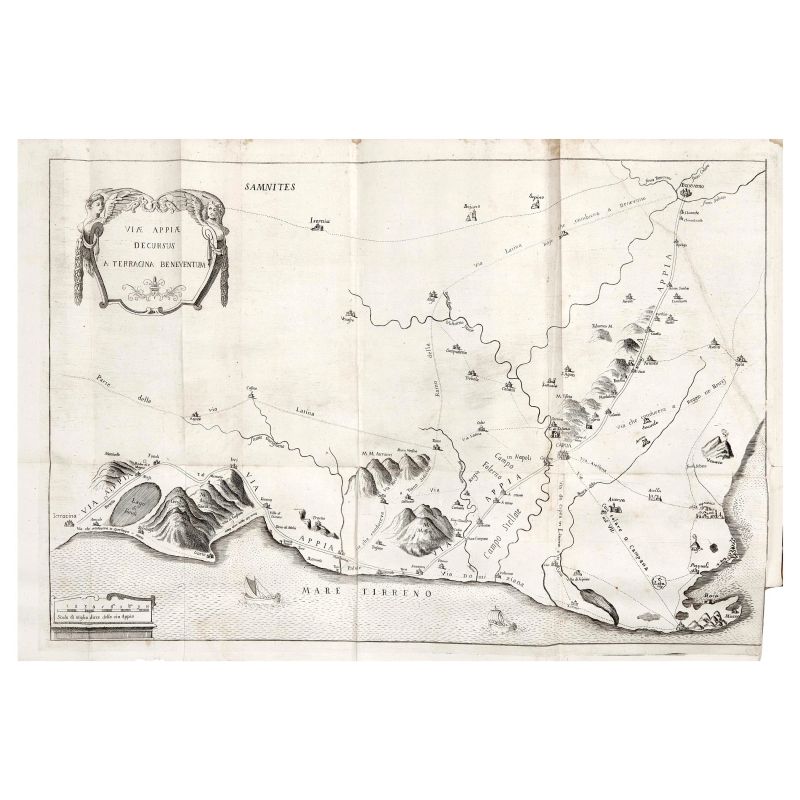 Pratilli, Francesco Maria. Della via Appia riconosciuta e descritta da Roma a Brindisi libri IV. Napoli, Di Simone, 1745.  - Asta LIBRI, MANOSCRITTI, AUTOGRAFI E STAMPE - Pandolfini Casa d'Aste