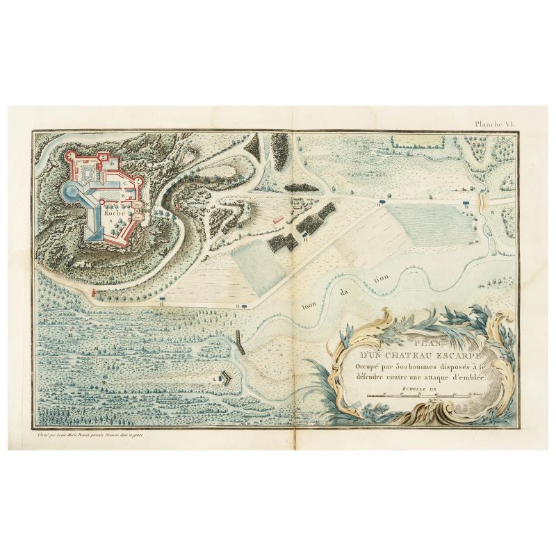 Fossé, Charles-Louis. Idées d'un militaire pour la disposition des troupes confiées aux jeunes officiers dans l'attaque et la défense des petits postes. Parigi, Didot per Jombert, 1783.  - Auction BOOKS, MANUSCRIPTS,  AUTOGRAPHS AND PRINTS - Pandolfini Casa d'Aste