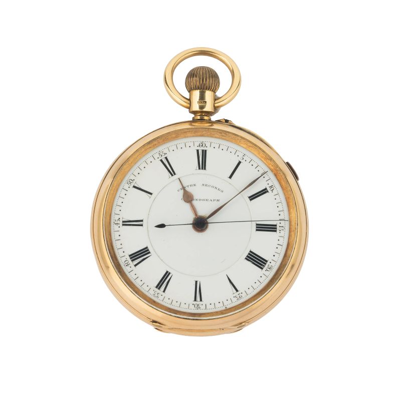 CENTRE SECONDS YELLOW GOLD CHRONOGRAPH POCKET WATCH  - Auction ARCADE |  WATCHES AND COLLECTIBLE PENS - Pandolfini Casa d'Aste