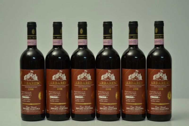 Barbaresco Santo Stefano Riserva Etichetta Rossa Bruno Giacosa 1998  - Asta VINI PREGIATI DA IMPORTANTI CANTINE ITALIANE - Pandolfini Casa d'Aste