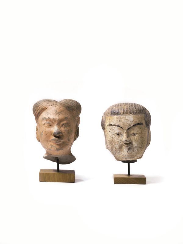 TWO SCULPTURES, CHINA, HAN DYNASTY, 2TH CENTURY B.C - 2TH CENTURY A.D  - Auction TIMED AUCTION | Asian Art -&#19996;&#26041;&#33402;&#26415; - Pandolfini Casa d'Aste