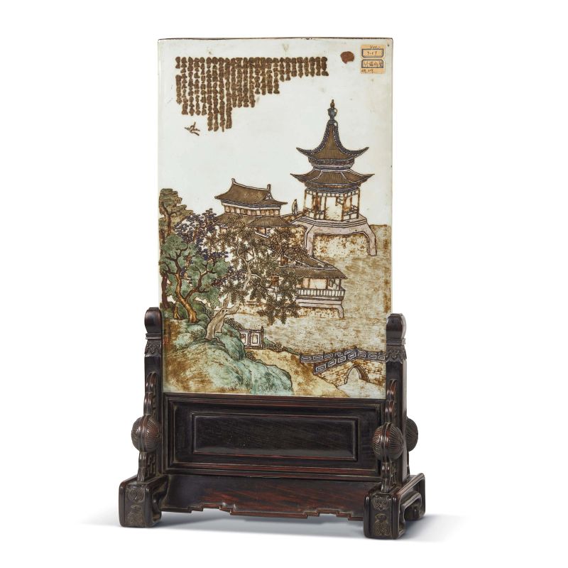 



A TABLE SCREEN, CHINA, QING DYNASTY, 19TH-20TH CENTURY  - Auction Asian Art  东方艺术 - Pandolfini Casa d'Aste