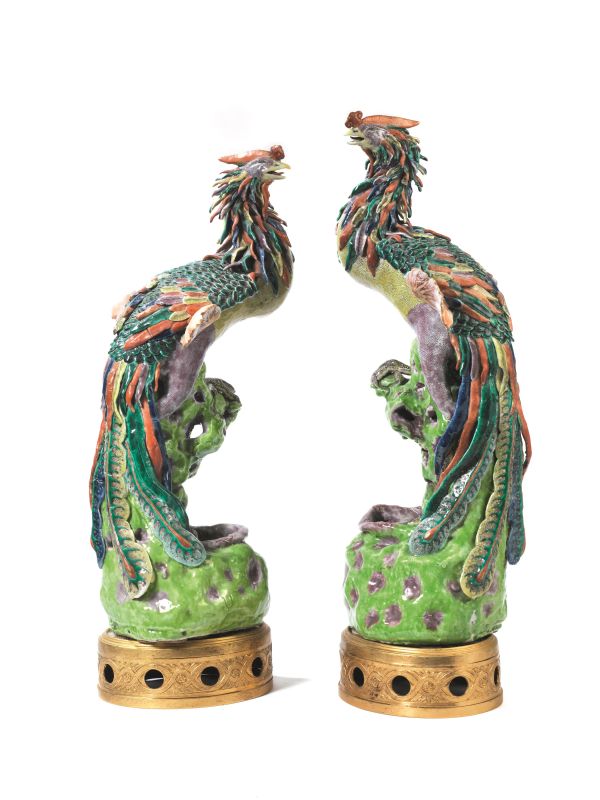 COPPIA DI FENICI, CINA, DINASTIA QING, SEC. XIX  - Auction Asian Art - Pandolfini Casa d'Aste