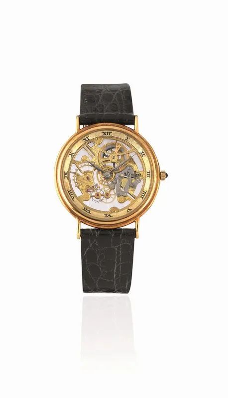 OROLOGIO DA POLSO SQUELETTE EBERHARD, PORTOFINO, IN ORO GIALLO 18K  - Asta OROLOGI DA POLSO E DA TASCA - Pandolfini Casa d'Aste