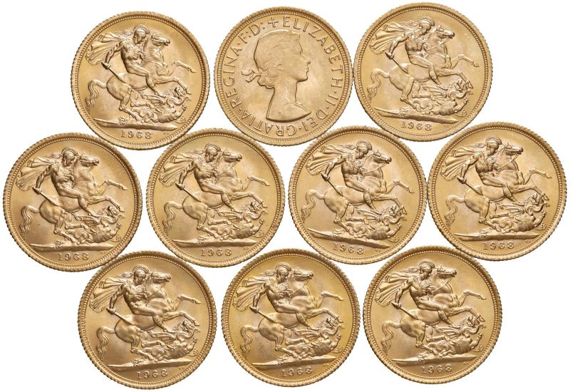 GRAN BRETAGNA. DIECI STERLINE  - Auction COINS  OF MILAN, HOUSE OF SAVOY, ZECCHINI AND GOLD OSELLE OF VENICE - Pandolfini Casa d'Aste