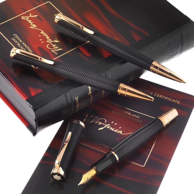 Montblanc : MONTBLANC VIRGINIA WOOLF LIMITED EDITION FOUNTAIN PEN N. 01576/16000, BALLPOINT PEN N. 01576/18000, PENCIL N. 01576/4000, 2006  - Auction WATCHES AND PENS - Pandolfini Casa d'Aste