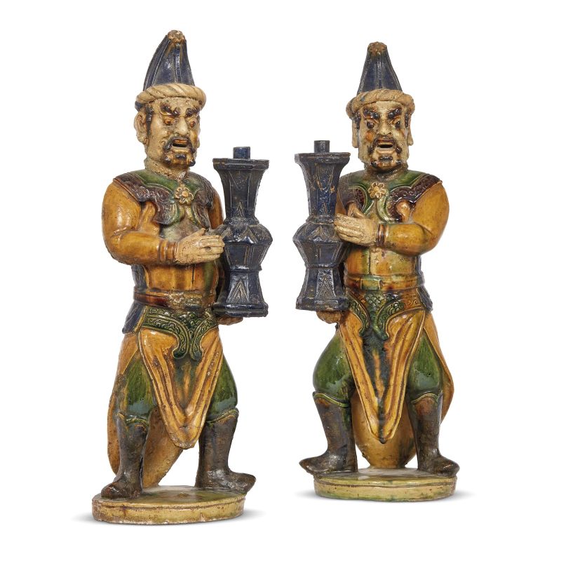 A PAIR OF SCULPTURES, CHINA, QING DYNASTY, 18TH CENTURY  - Auction TIMED AUCTION | Asian Art -&#19996;&#26041;&#33402;&#26415; - Pandolfini Casa d'Aste