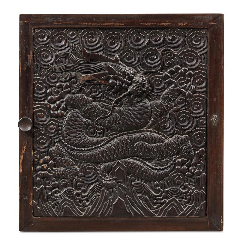 A PANEL MOUNTED AS A WARDROBE DOOR, CHINA, QING DYNASTY, 19 CENTURY  - Auction Asian Art | &#19996;&#26041;&#33402;&#26415; - Pandolfini Casa d'Aste