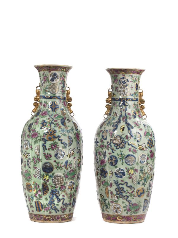 COPPIA DI VASI, CINA, DINASTIA QING, SEC XIX  - Auction Asian Art - Pandolfini Casa d'Aste