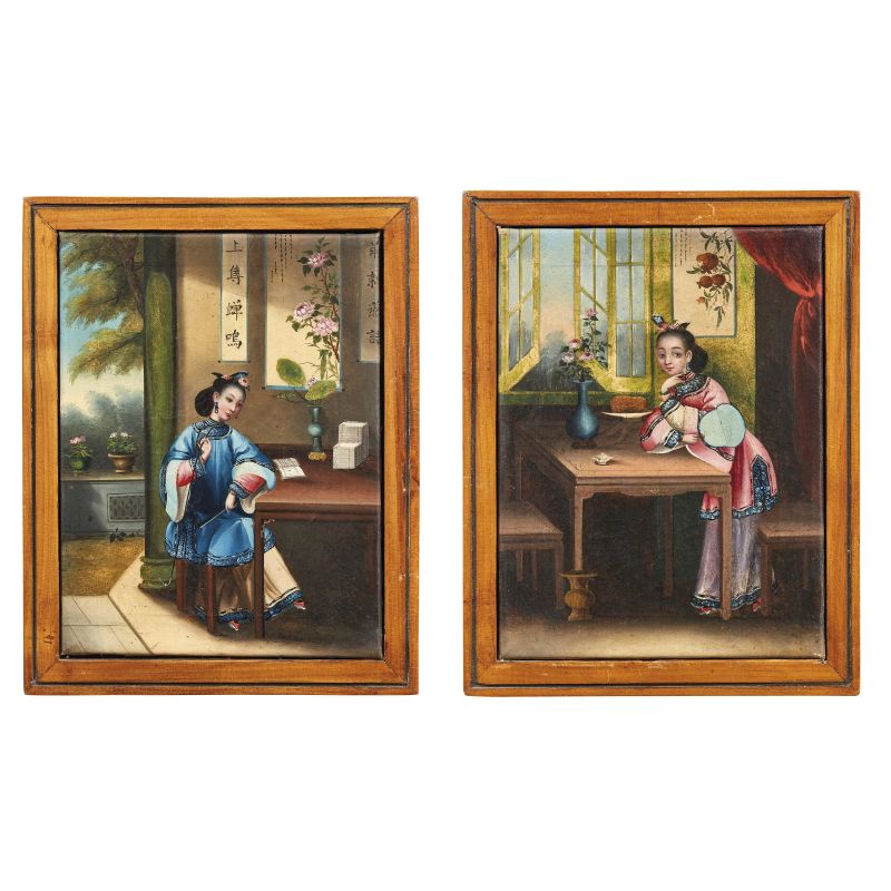 A PAIR OF PAINTINGS, CHINA, QING DYNASTY, 19TH-20TH CENTURIES  - Auction Asian Art - Pandolfini Casa d'Aste