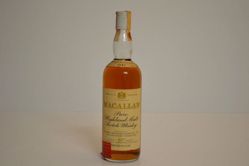 Macallan 1947  - Auction A Prestigious Selection of Wines and Spirits from Private Collections - Pandolfini Casa d'Aste
