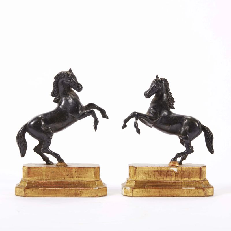 A PAIR OF HORSES, 19TH CENTURY  - Auction ONLINE AUCTION | ARREDARE CON STILE. MOBILI E OGGETTI D'ARTE - Pandolfini Casa d'Aste