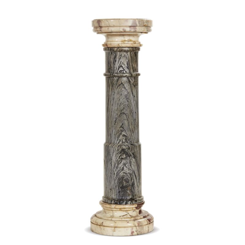 Northern Italy, 19th century, A bust-holder column, marble, 111x34x34 cm  - Auction 15th to 19th CENTURY SCULPTURES - Pandolfini Casa d'Aste