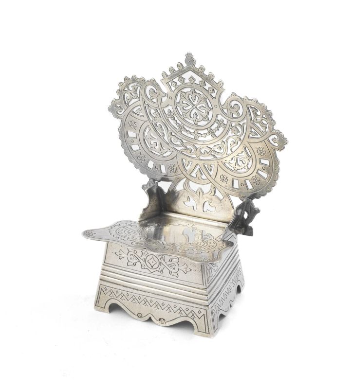 A SILVER THRONE SALTCELLAR, MOSCA, 1893  - Auction ITALIAN AND EUROPEAN SILVER - Pandolfini Casa d'Aste