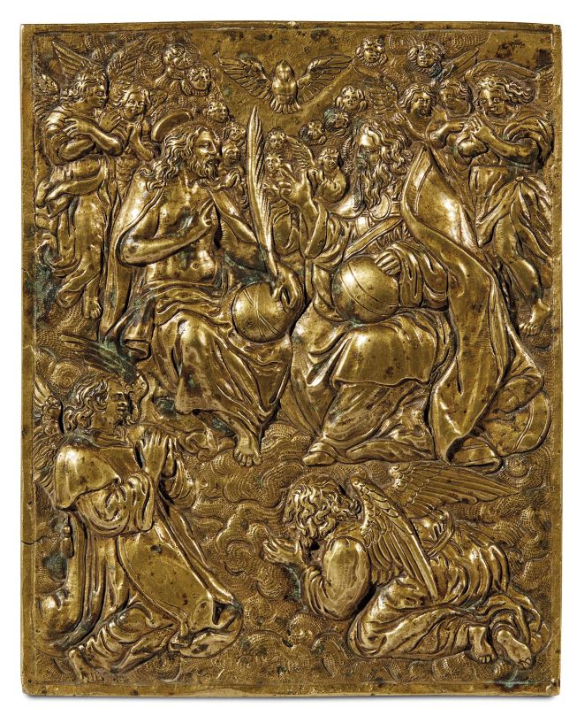 German, first half 17th century, the Trinity, bronze  - Auction PLAQUETS, MEDALS, BRONZETS - Pandolfini Casa d'Aste