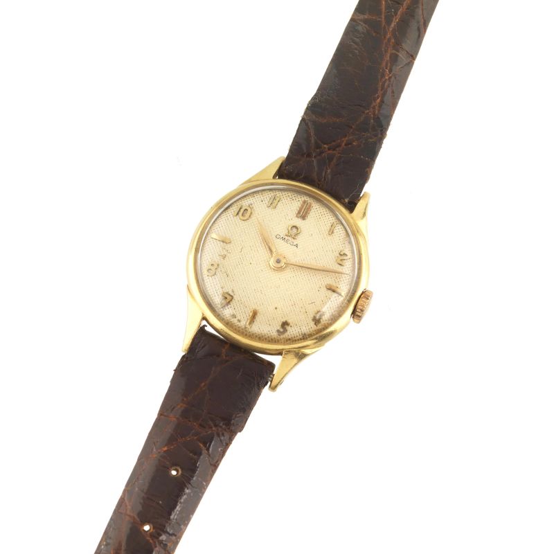 OMEGA LADY REF. 2418 N. 109655XX YELLOW GOLD WRISTWATCH  - Auction ONLINE AUCTION | WATCHES AND PENS - Pandolfini Casa d'Aste