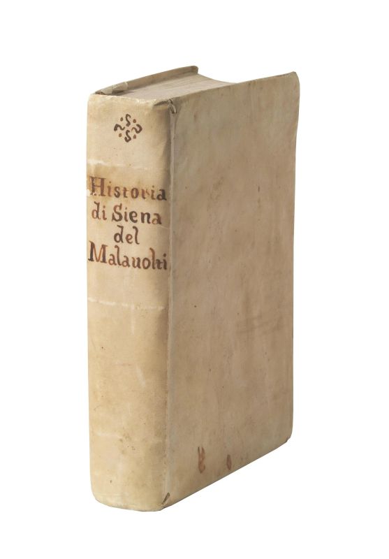 (Siena) MALAVOLTI, Orlando. Historia del sig. Orlando Malauolti, De’ fatti, e guerre de’ Sanesi, cosi esterne, come ciuili. Seguite dall’origine della lor città, fino all’anno 1555. In Venetia, per Saluestro Marchetti libraro in Siena, 1599.  - Asta Arcade | Libri, Argenti, Porcellane e Maioliche, Numismatica - Pandolfini Casa d'Aste