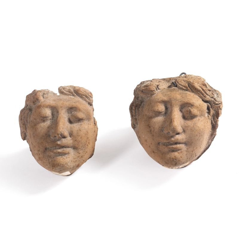 Coppia di maschere fittili  - Auction ANTIQUITIES - Pandolfini Casa d'Aste