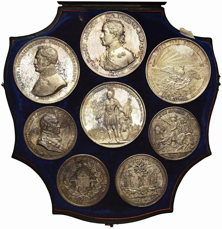OTTO MEDAGLIE IN ARGENTO, IMPERO AUSTRO-UNGARICO  - Auction Collectible coins and medals. From the Middle Ages to the 20th century. - Pandolfini Casa d'Aste
