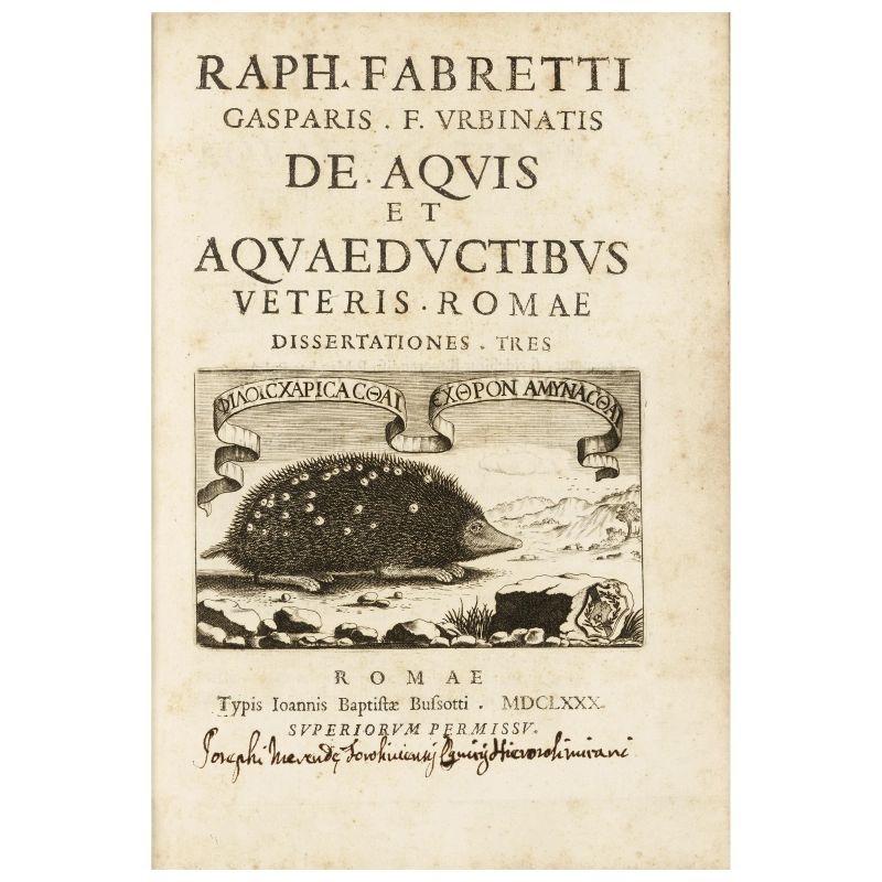 Pregevole trattato d’ingegneria idraulica sugli acquedotti nell’antica Roma   - Asta LIBRI, MANOSCRITTI E AUTOGRAFI - Pandolfini Casa d'Aste