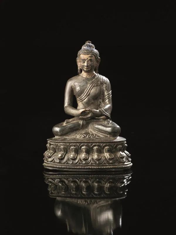 BUDDHA CINO-TIBETANO SEC.XVI  - Auction Asian Art - Pandolfini Casa d'Aste