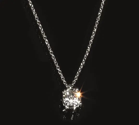 Catena in oro bianco e diamante 'punto luce'  - Auction Important Jewels and Watches - I - Pandolfini Casa d'Aste