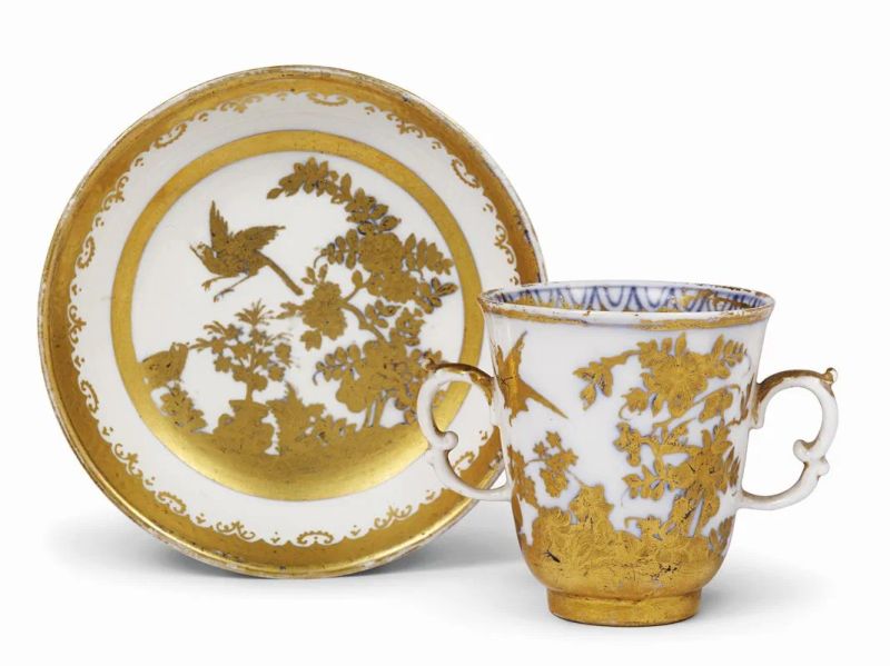 TAZZINA CON PIATTINO, MEISSEN, 1735-1740 CIRCA  - Auction The charm and splendour of maiolica and porcelain: the Pietro Barilla Collection and an important Roman collection - Pandolfini Casa d'Aste