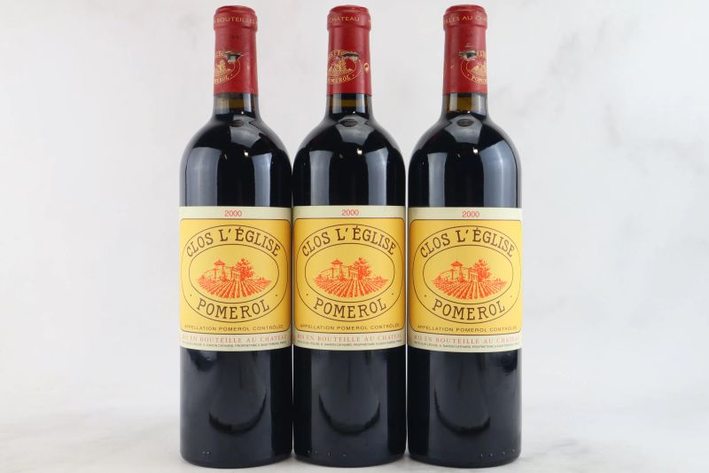 



Ch&acirc;teau Clos l&rsquo;Eglise 2000  - Asta La Joie du Vin - Vini Pregiati e da Collezione - Pandolfini Casa d'Aste