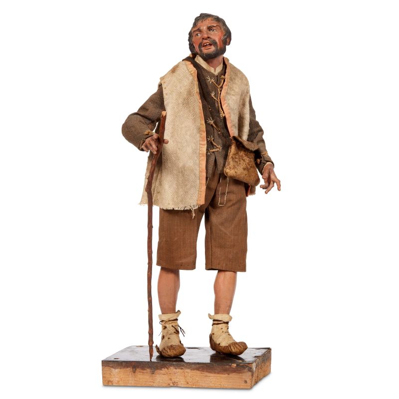 



A SHEPHERD, NAPLES, 18TH CENTURY  - Auction NEAPOLITAN NATIVITY SHEPHERDS - Pandolfini Casa d'Aste